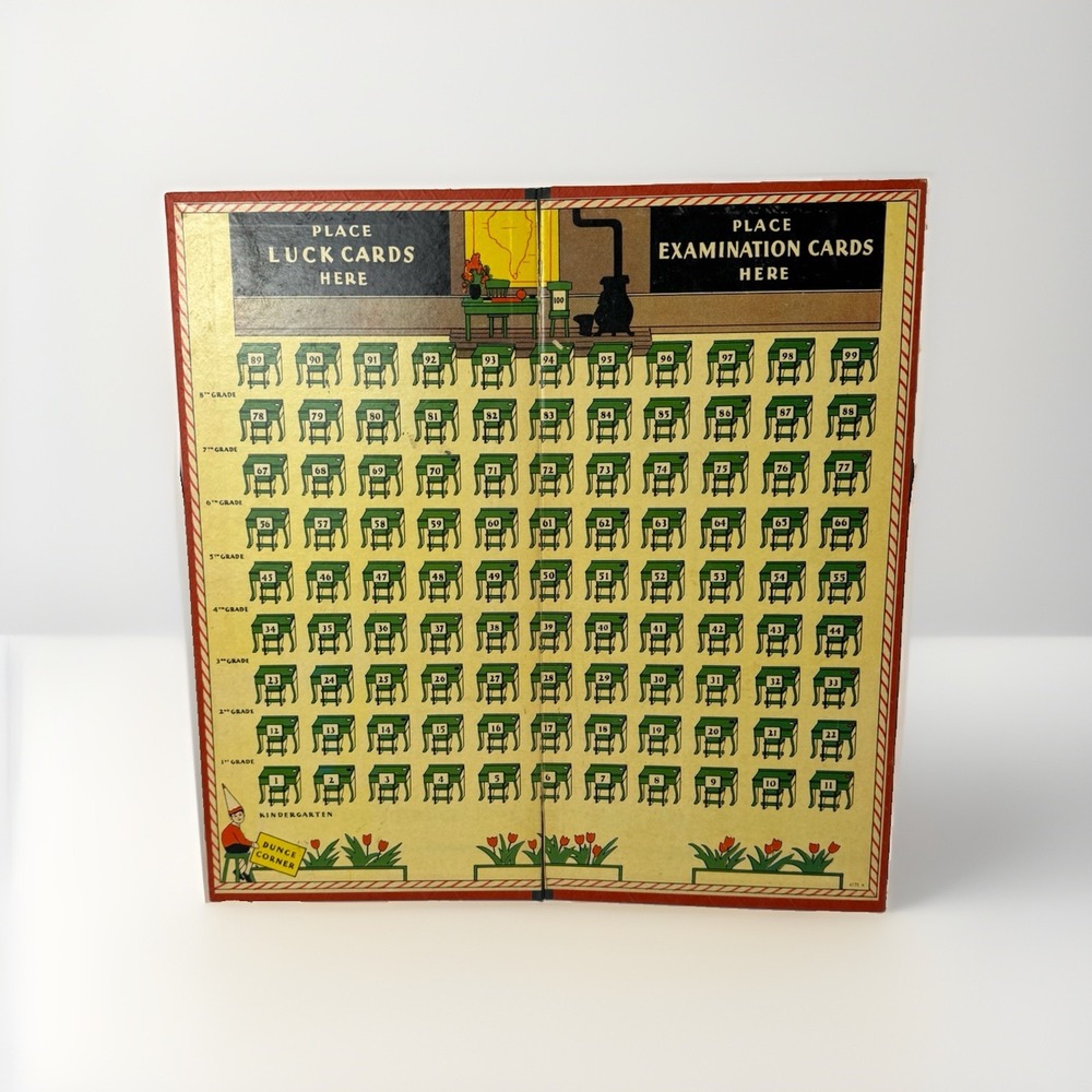 ''GO TO THE HEAD OF THE CLASS'' MILTON BRADLEY Board Game 1955.. BOARD ONLY